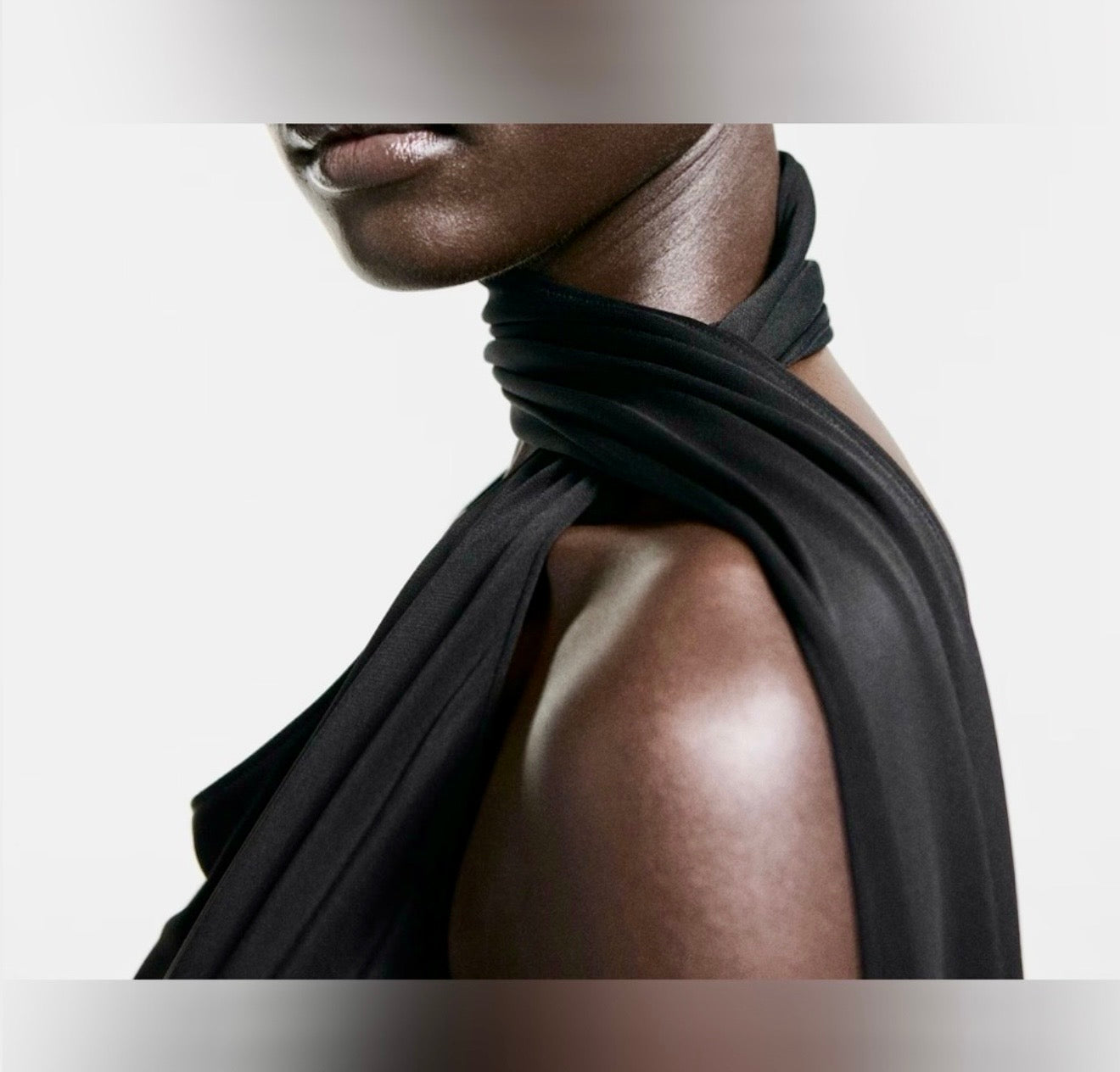 Mango Asymmetrical Bow neck Maxi