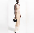 Mango Scoop back sequin Midi