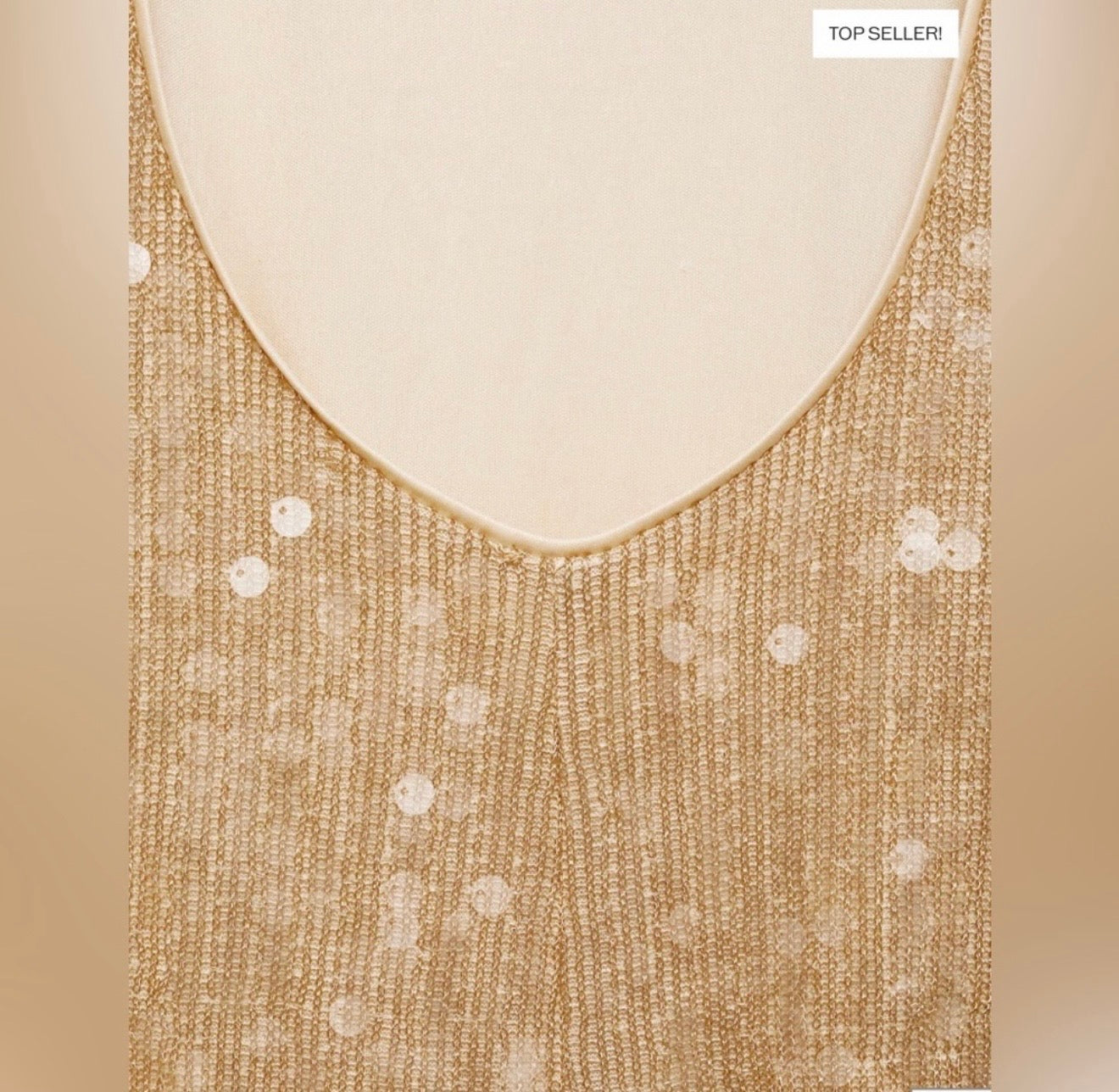 Mango Scoop back sequin Midi
