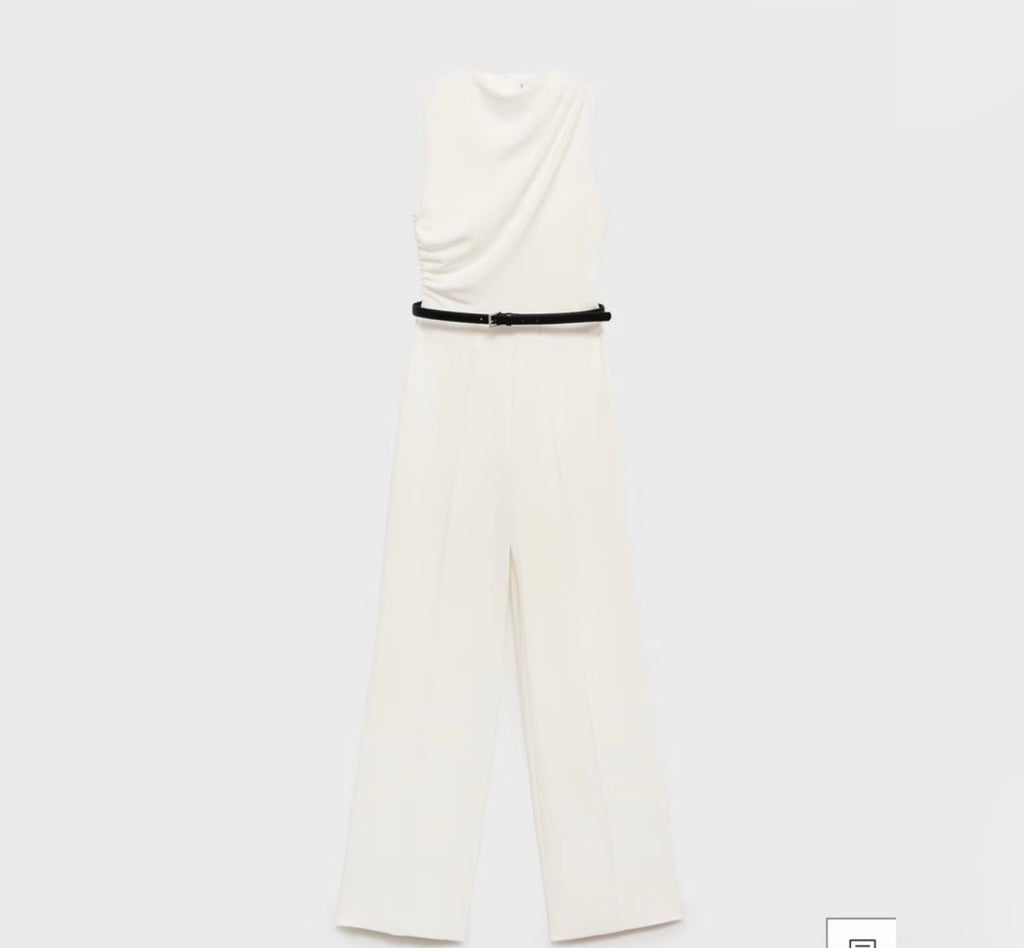 Mango Belted Jumpsuit