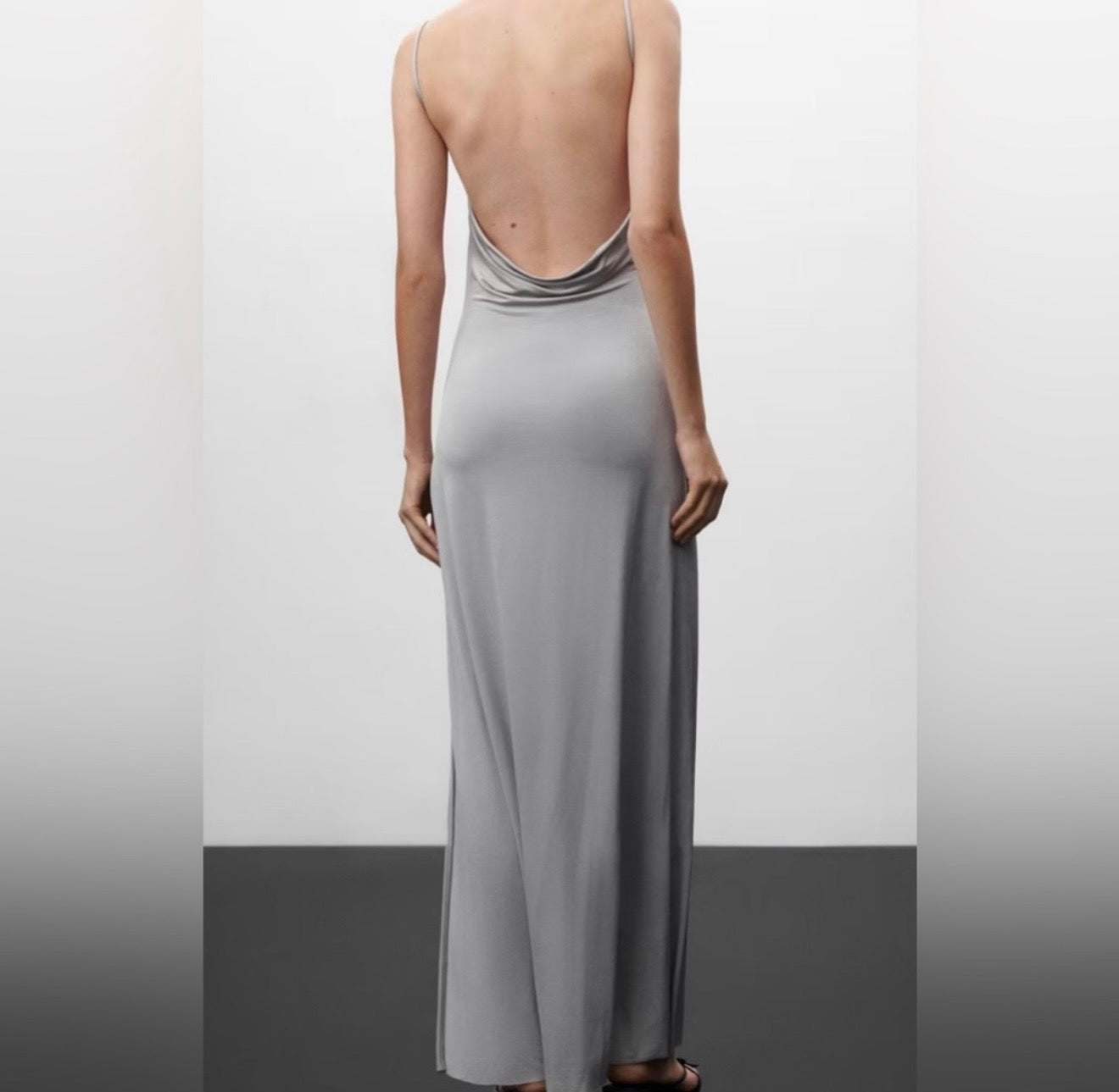 Mango Ruched Draped Maxi
