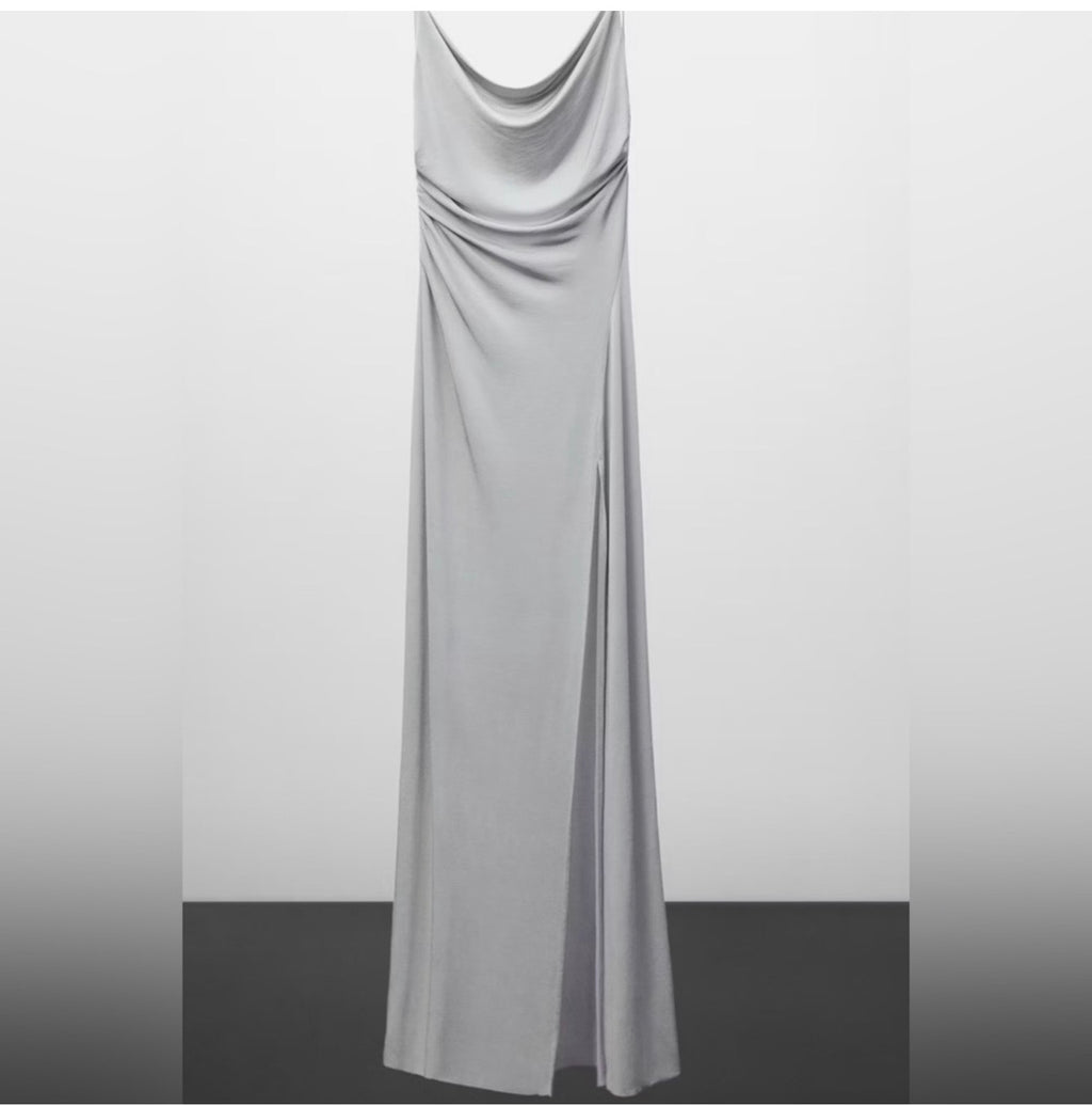 Mango Ruched Draped Maxi