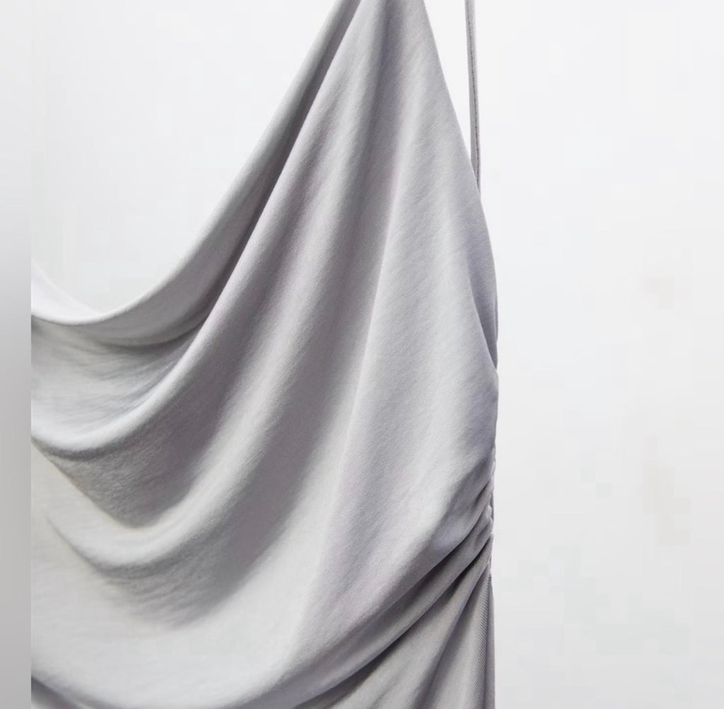 Mango Ruched Draped Maxi