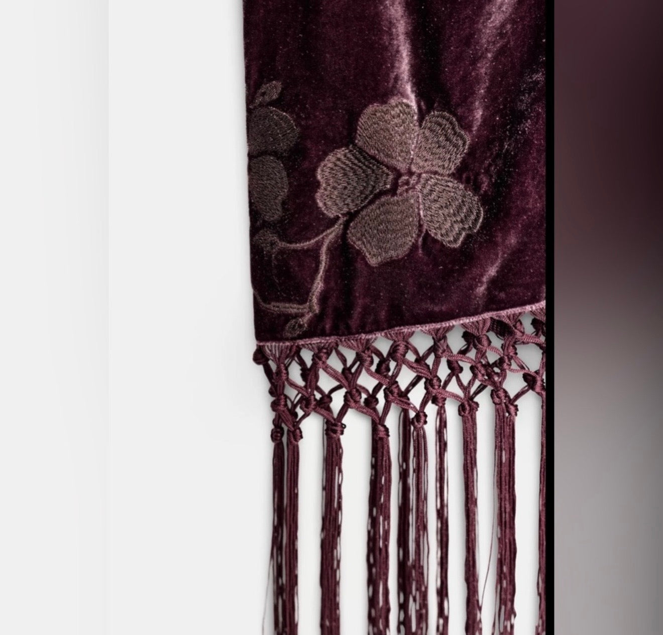ZW Collection Velvet Floral wraped Skirt