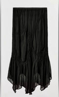 ZW Collection Asymmetrical Textured Ruching Skirt