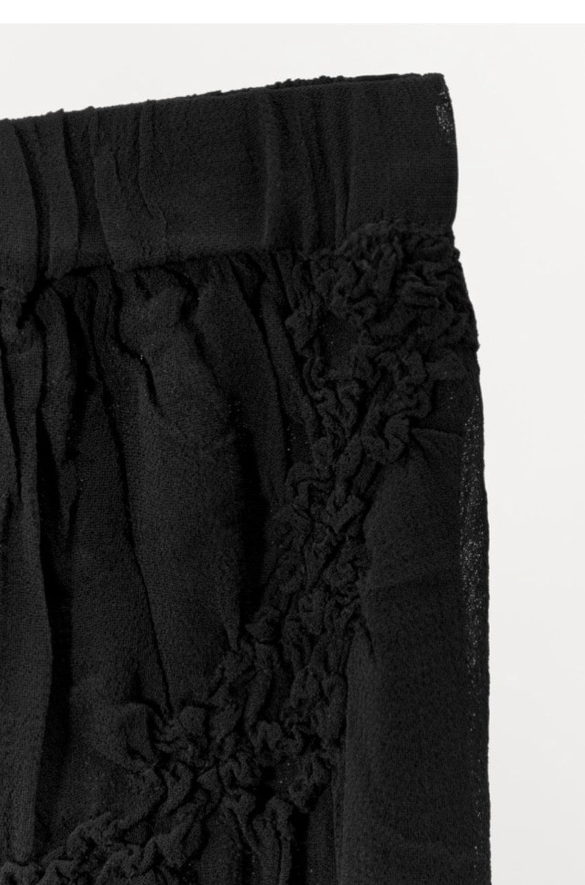 ZW Collection Asymmetrical Textured Ruching Skirt