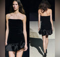 ZW Collection Velvet Bubble Hem Mini