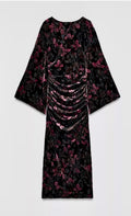 Zara Draper Velvet Embroidered Midi