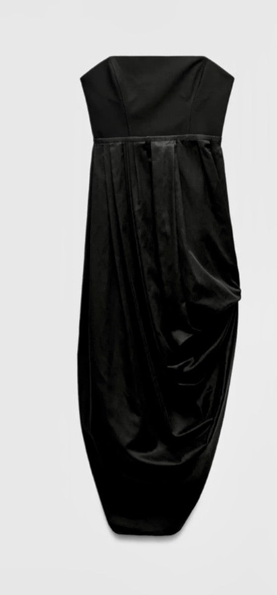 ZW Collection Asymmetrical Draped Midi