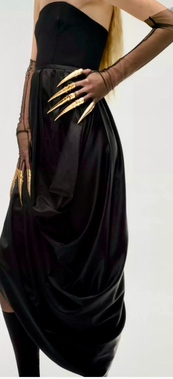 ZW Collection Asymmetrical Draped Midi