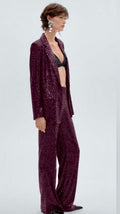 Mango sequin 2 Pcs Pantsuit