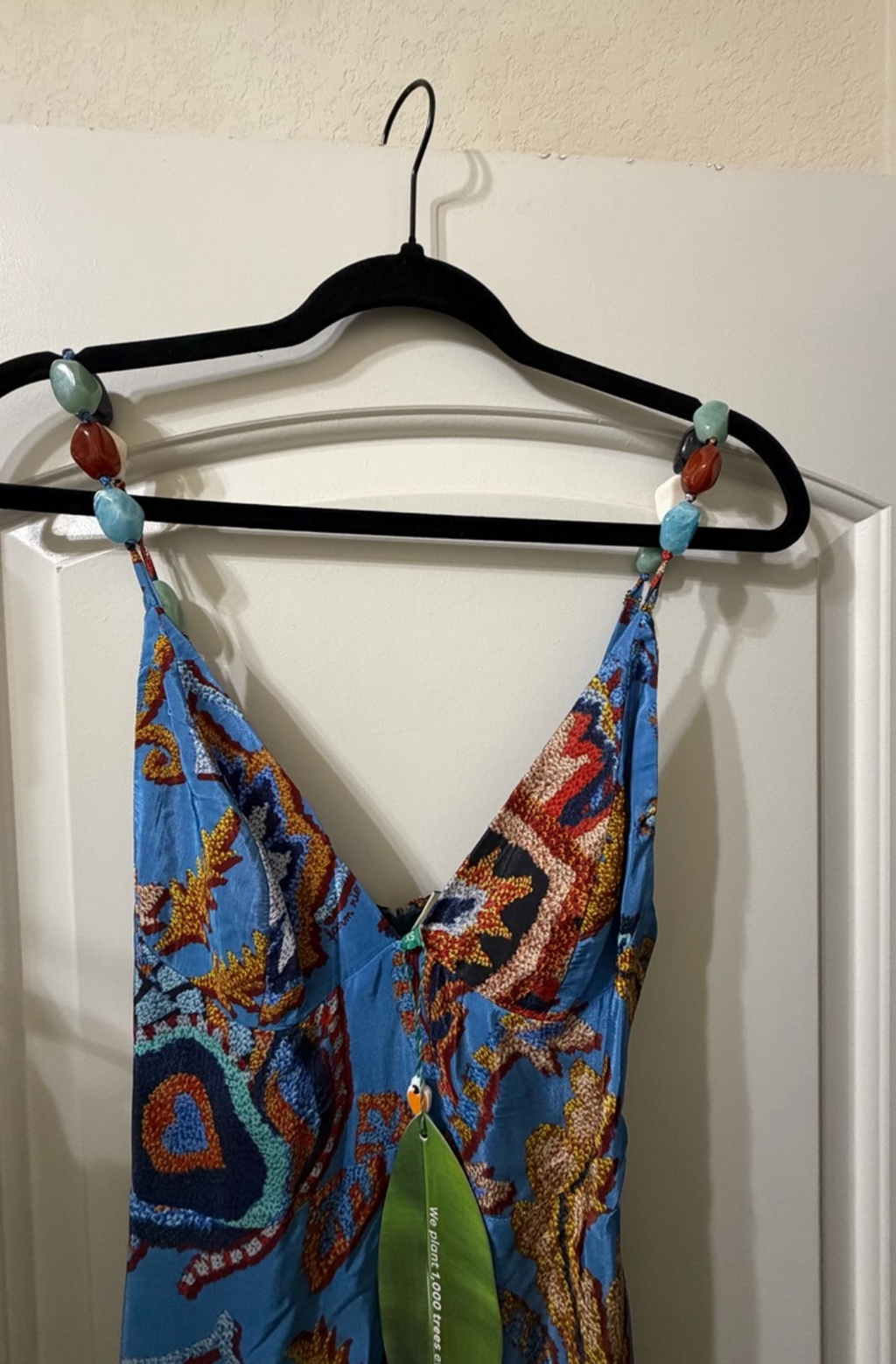 Farm Rio Sunset Tapestry sleeves Maxi