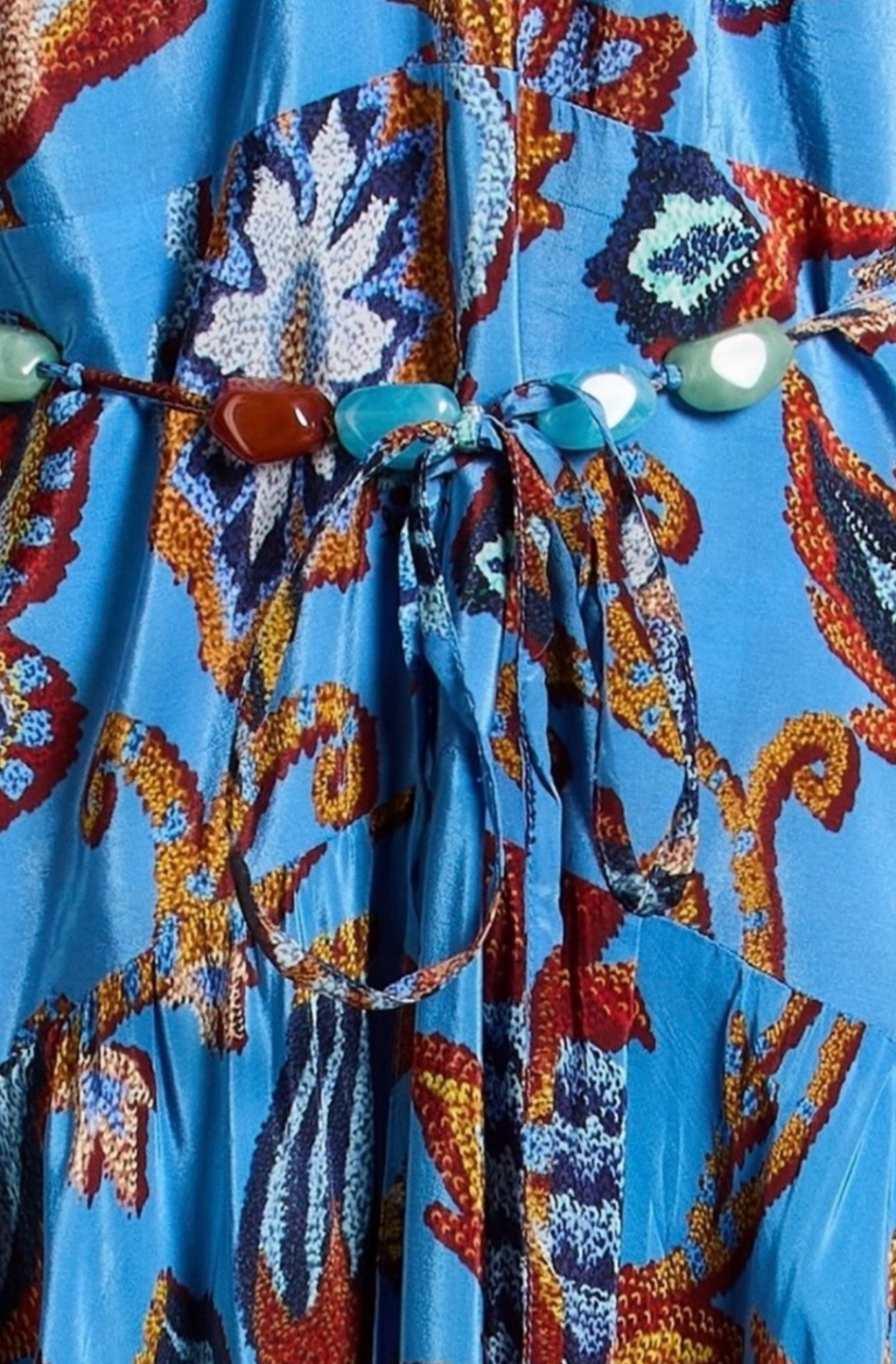 Farm Rio Sunset Tapestry sleeves Maxi