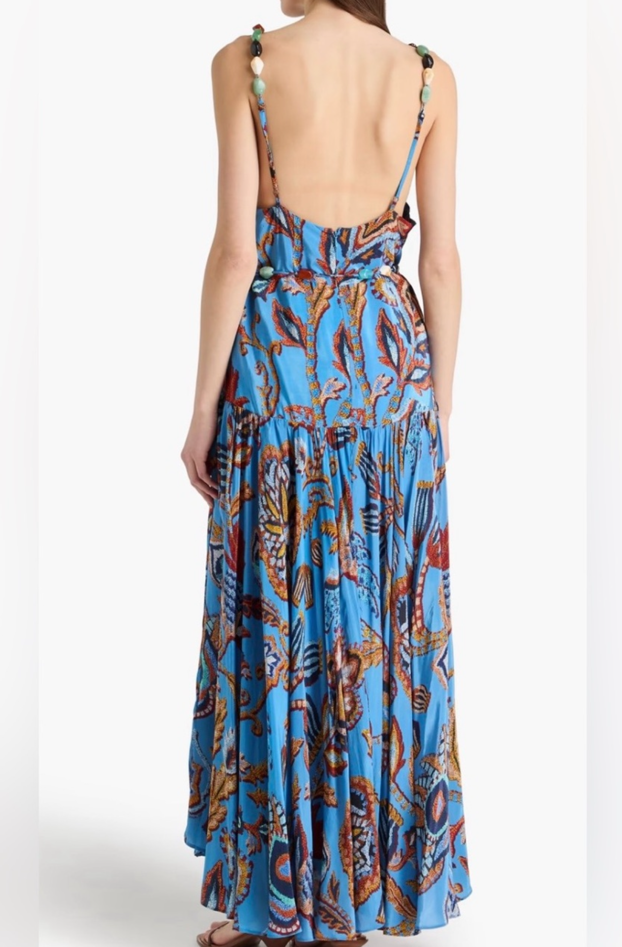 Farm Rio Sunset Tapestry sleeves Maxi