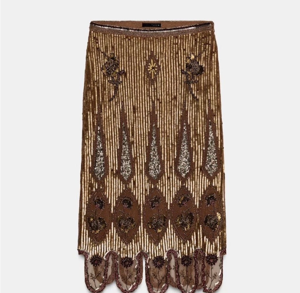 ZW Collection Limited Edition Embroidered Sequin Skir
