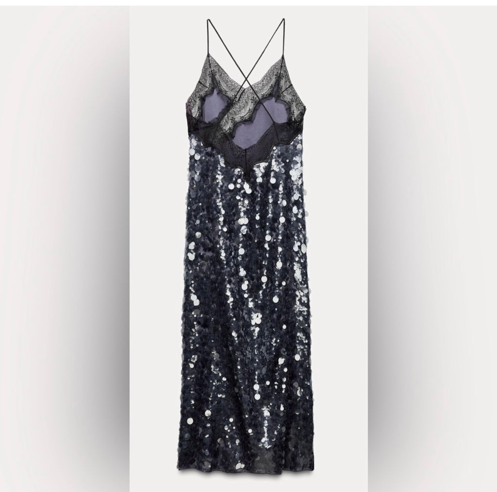 Zara ZW collection Lace sequins Dress
